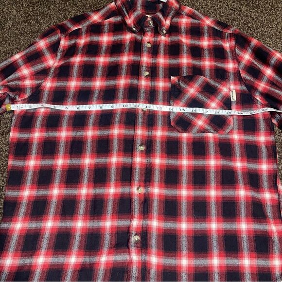 WOOLRICH-Men's Red & Black Plaid Flannel Cotton Button-Front Shirt, Size Medium - Picture 11 of 11